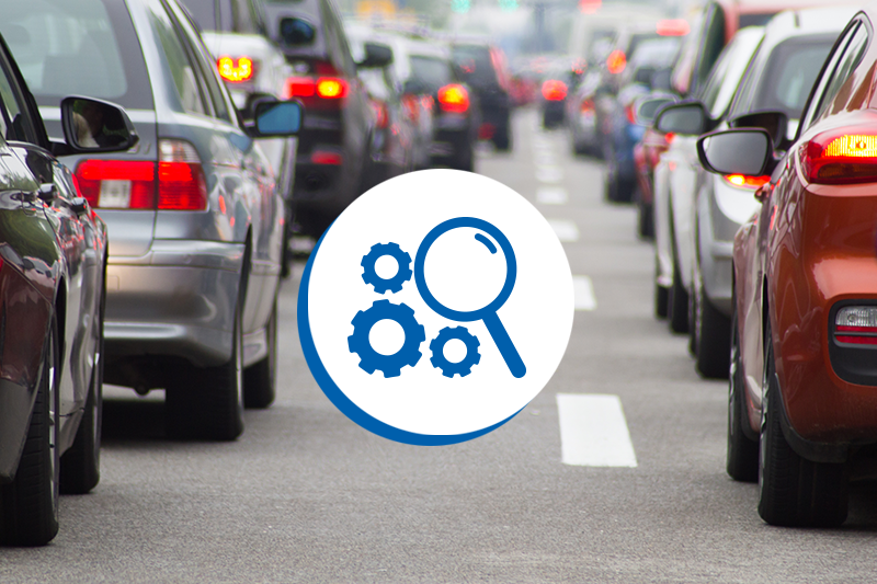 Tránsito vehicular en el desgaste del auto